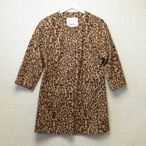 CAbi‎ Carol Anderson Estate Leopard Tunic Jacket All Seasons Neutral Tan #990 S